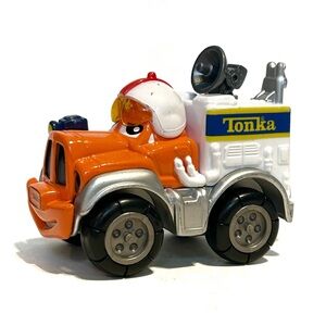 Vintage 2002 Lil Chuck Tonka Truck Toy Car Smiling Orange White Maisto Hasbro